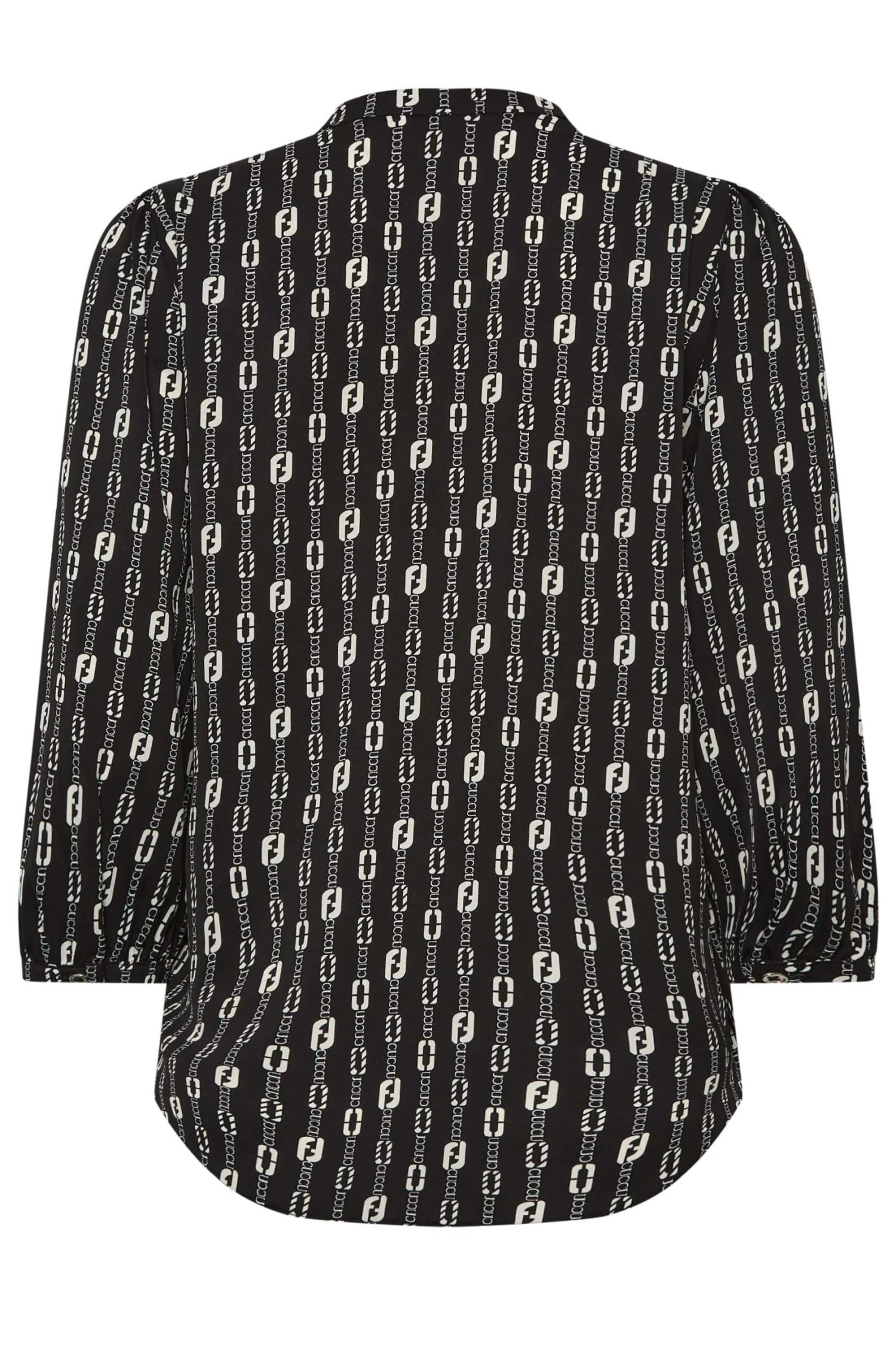 M&Co Black Chain Print V-Neck Blouse 7 M&Co Black Chain Print V-Neck Blouse - Image 7