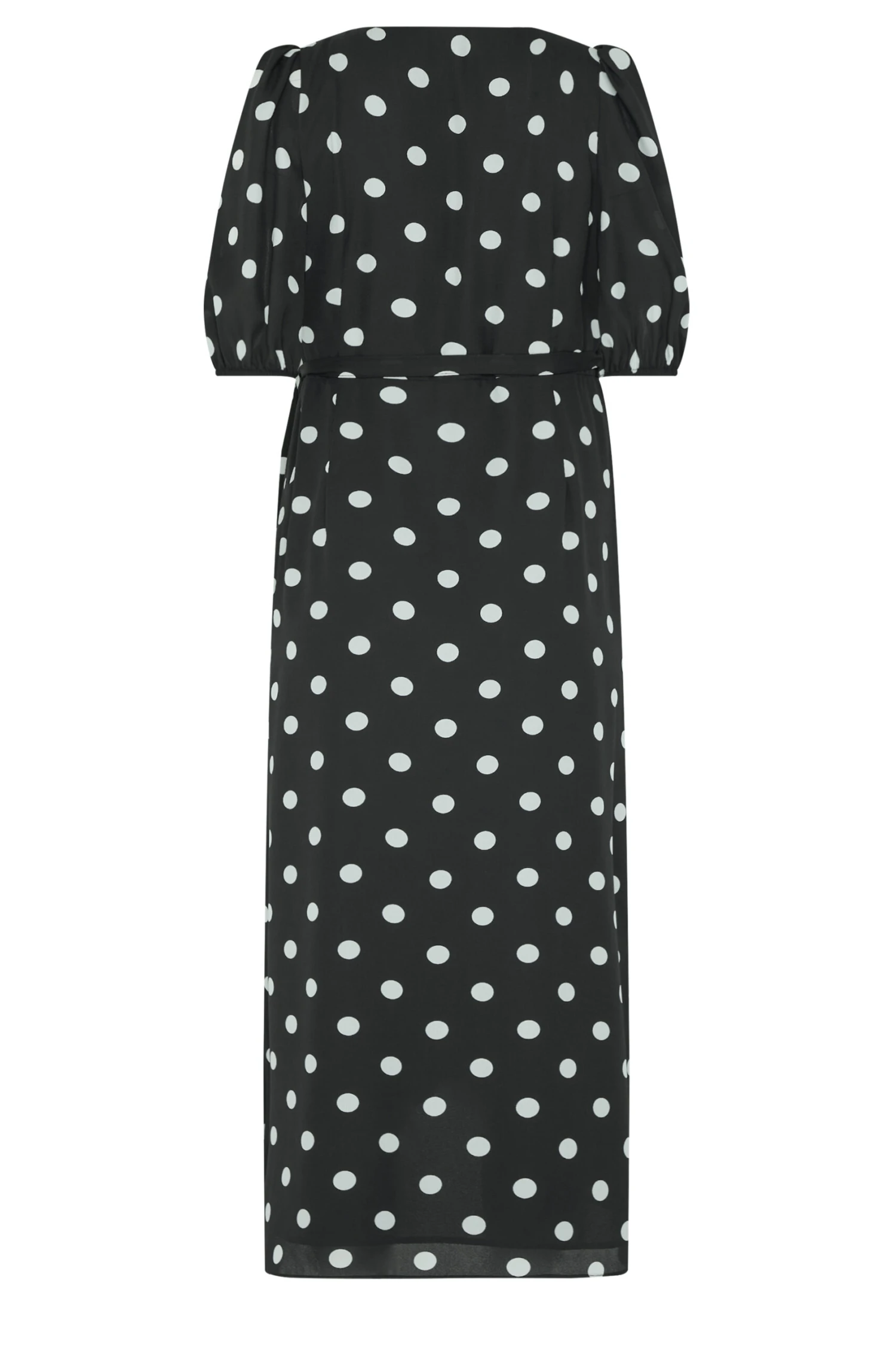 M&Co Black Polka Dot Wrap Dress 7 M&Co Black Polka Dot Wrap Dress - Image 7