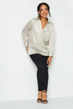 M&Co Cream Satin V-Neck Blouse -M&Co Sales Store df9f8c6d 789a 4a 550287 B scaled