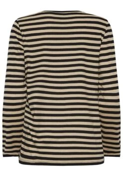 M&Co Beige Brown Stripe V-Neck Cotton Long Sleeve T-Shirt 13 M&Co Beige Brown Stripe V-Neck Cotton Long Sleeve T-Shirt -M&Co Sales Store dfd1a5ec a054 4e 500208 Y scaled