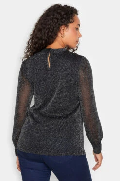 M&Co Black Shimmer Keyhole Blouse -M&Co Sales Store e0ce8f0c 7d71 45 550271 C scaled