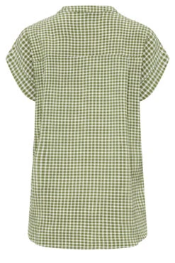 M&Co Khaki Green Gingham Short Sleeve Shirt 13 M&Co Khaki Green Gingham Short Sleeve Shirt -M&Co Sales Store e10ea72a a8c0 4e 550336 Y scaled