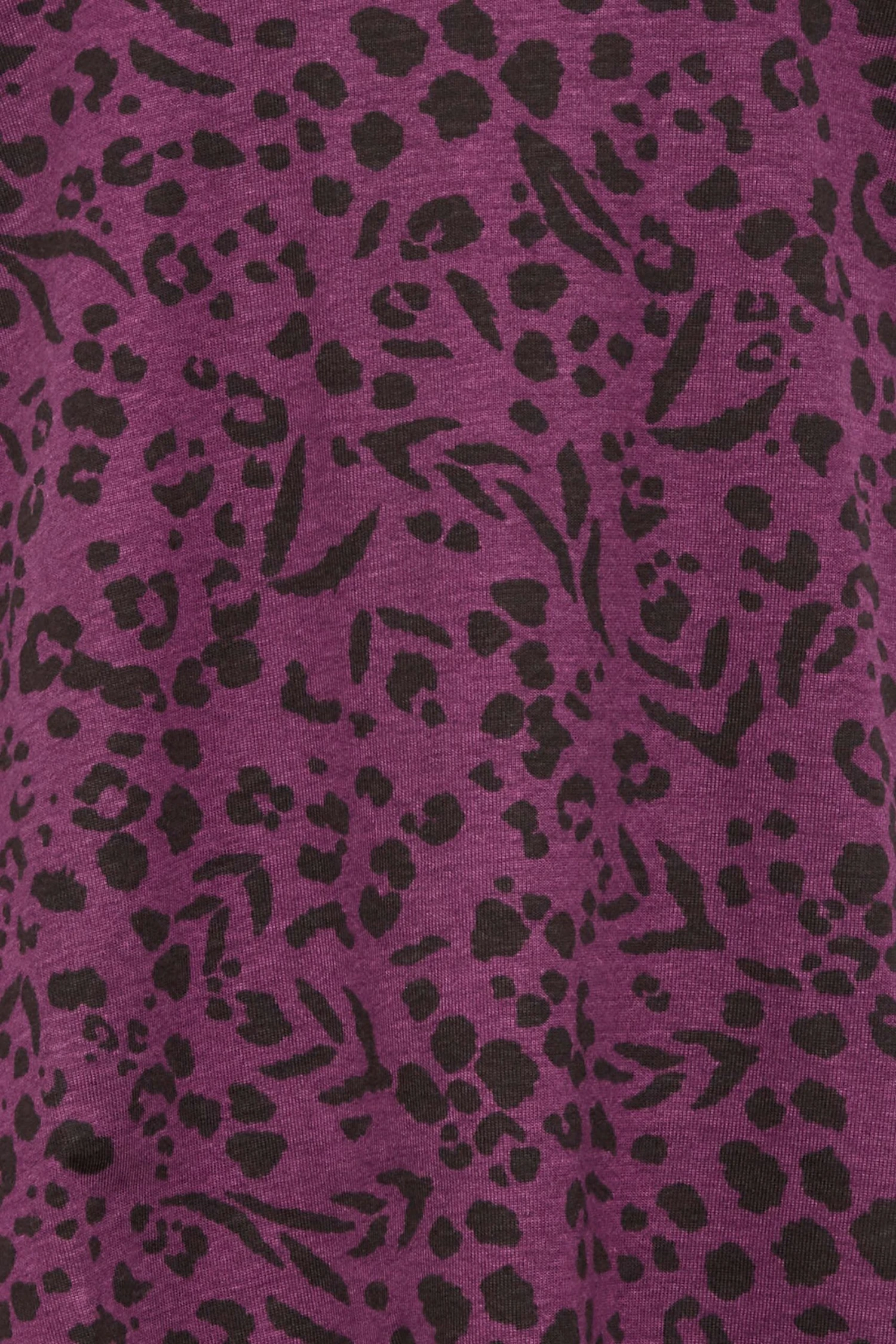 M&Co Purple Animal Print Long Sleeve Cotton Top 4 M&Co Purple Animal Print Long Sleeve Cotton Top - Image 4