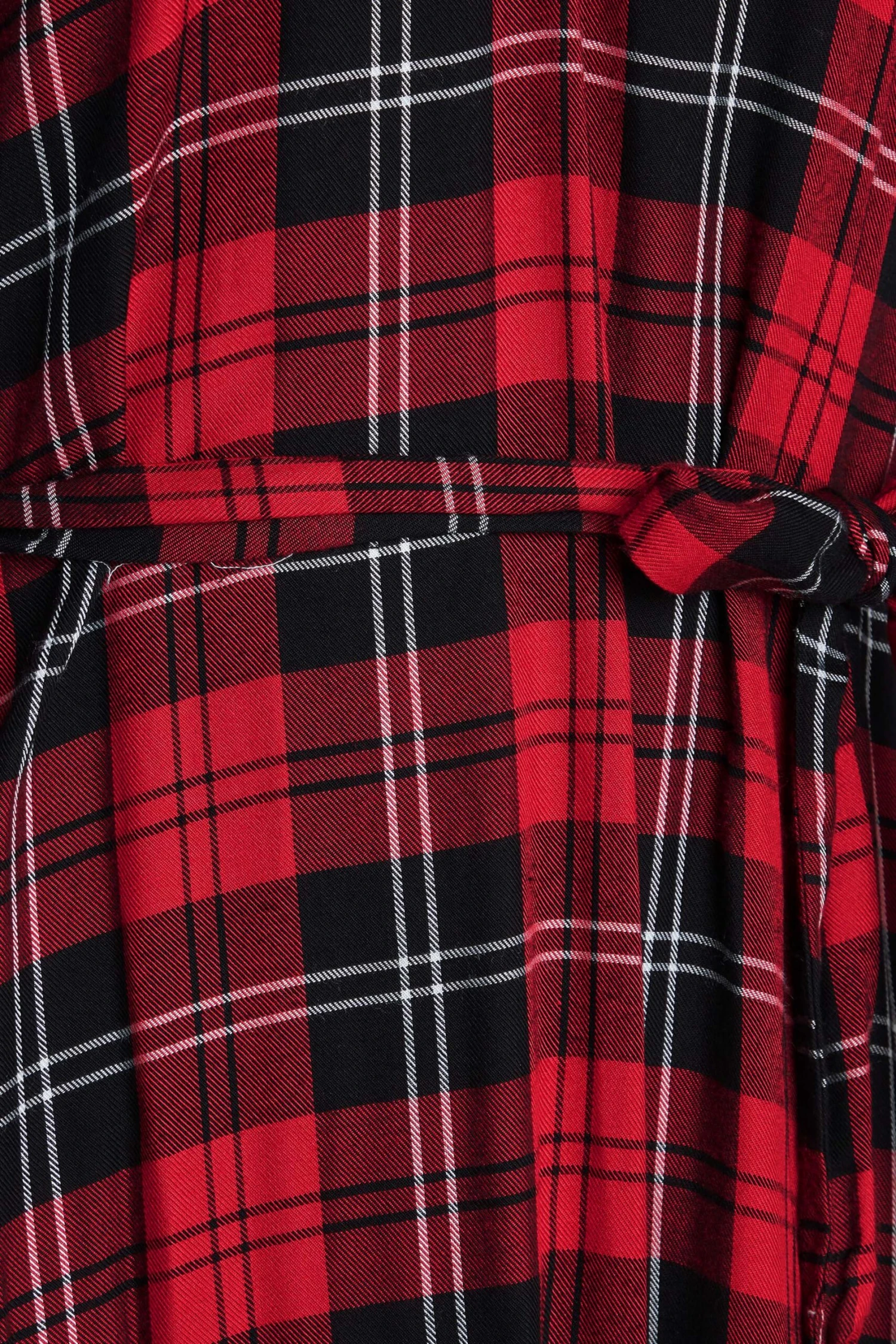 M&Co Red & Black Check Tie Waist Tunic Dress 5 M&Co Red & Black Check Tie Waist Tunic Dress - Image 5