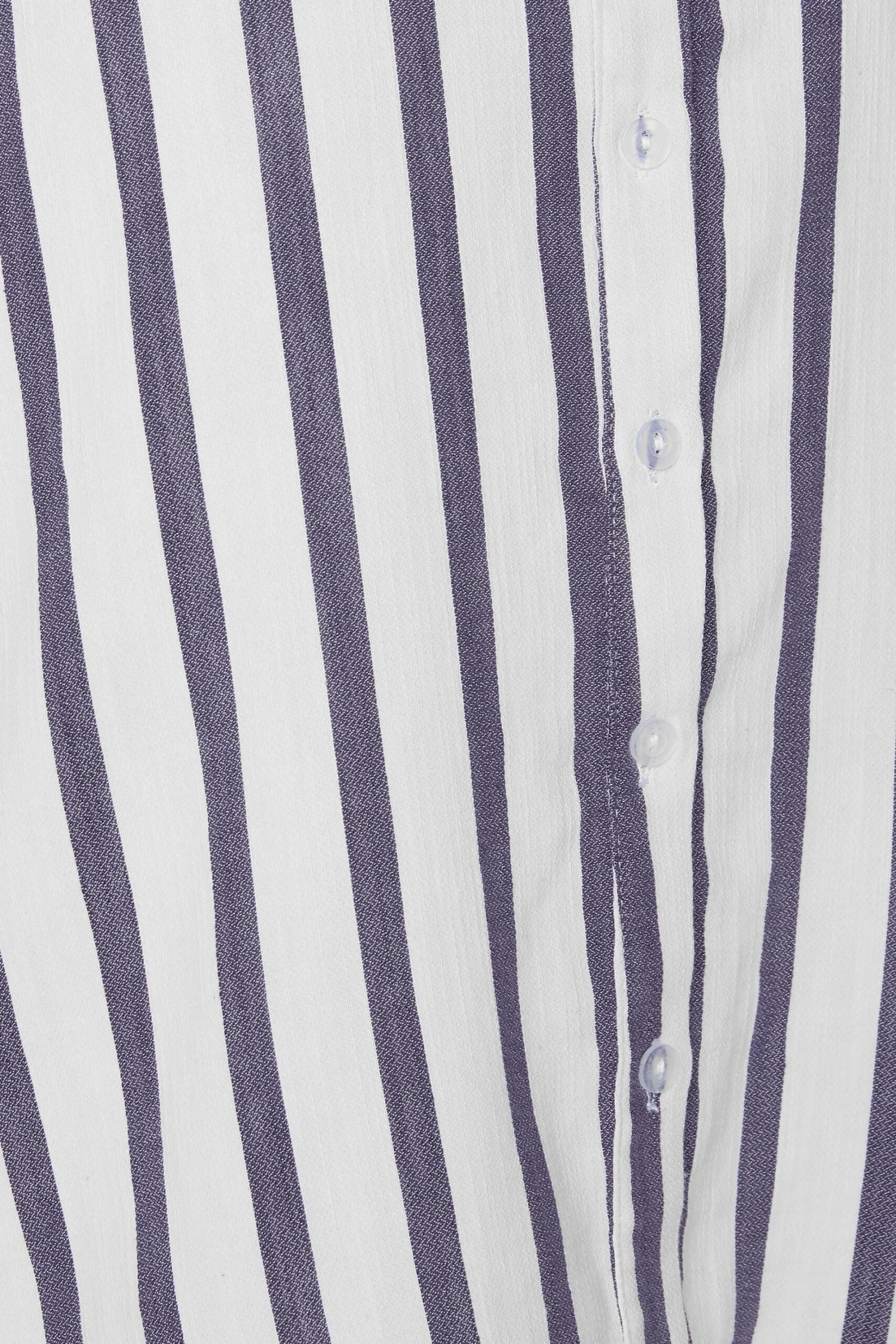 M&Co White Stripe Tab Sleeve Shirt 5 M&Co White Stripe Tab Sleeve Shirt - Image 5