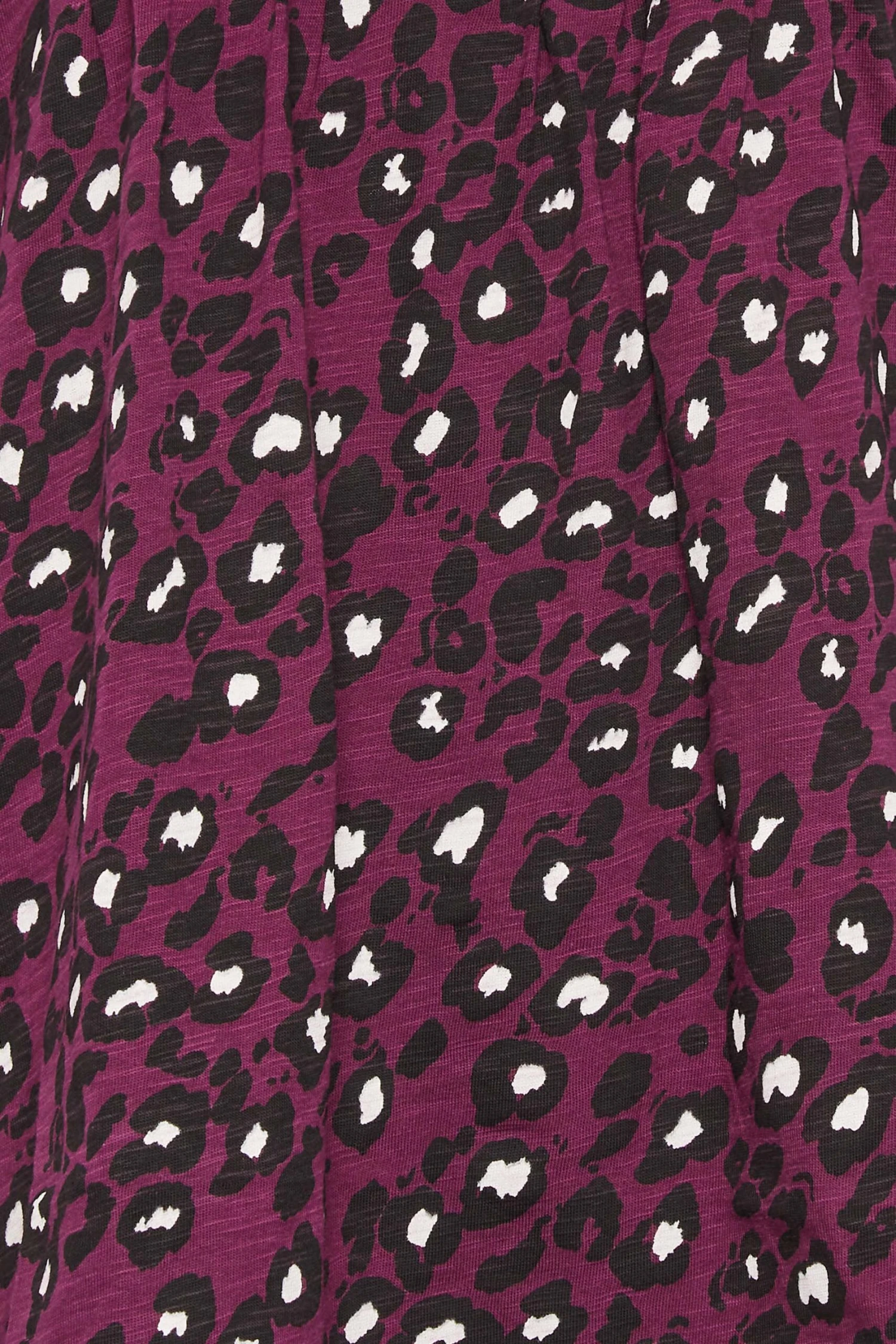 M&Co Berry Red Animal Print Cotton Henley Top 5 M&Co Berry Red Animal Print Cotton Henley Top - Image 5