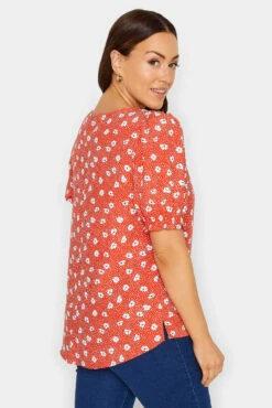 M&Co Red Daisy Print Blouse 12 M&Co Red Daisy Print Blouse -M&Co Sales Store e4947843 1968 4c 550464 C scaled