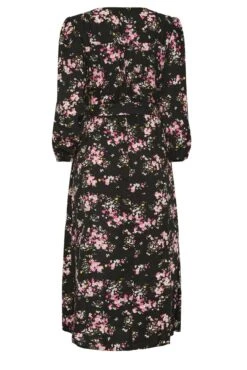 M&Co Black & Pink Floral Print Wrap Front Dress -M&Co Sales Store e4ed38e6 7654 4e 500520 Y scaled