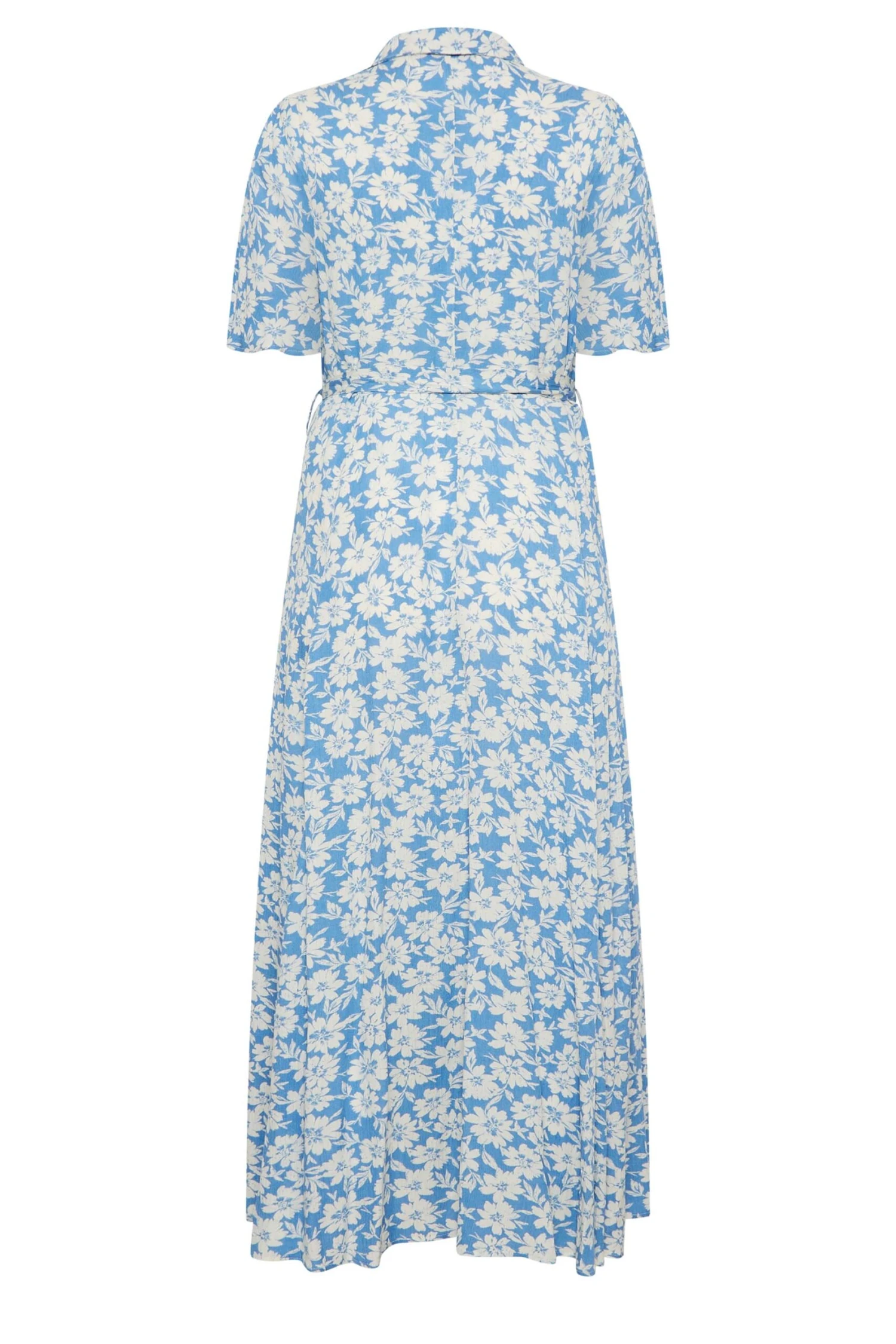M&Co Light Blue Floral Print Maxi Shirt Dress 7 M&Co Light Blue Floral Print Maxi Shirt Dress - Image 7