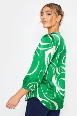 M&Co Green Abstract Print 3/4 Sleeve Blouse -M&Co Sales Store e4fa9a33 5b8c 42 550556 C scaled