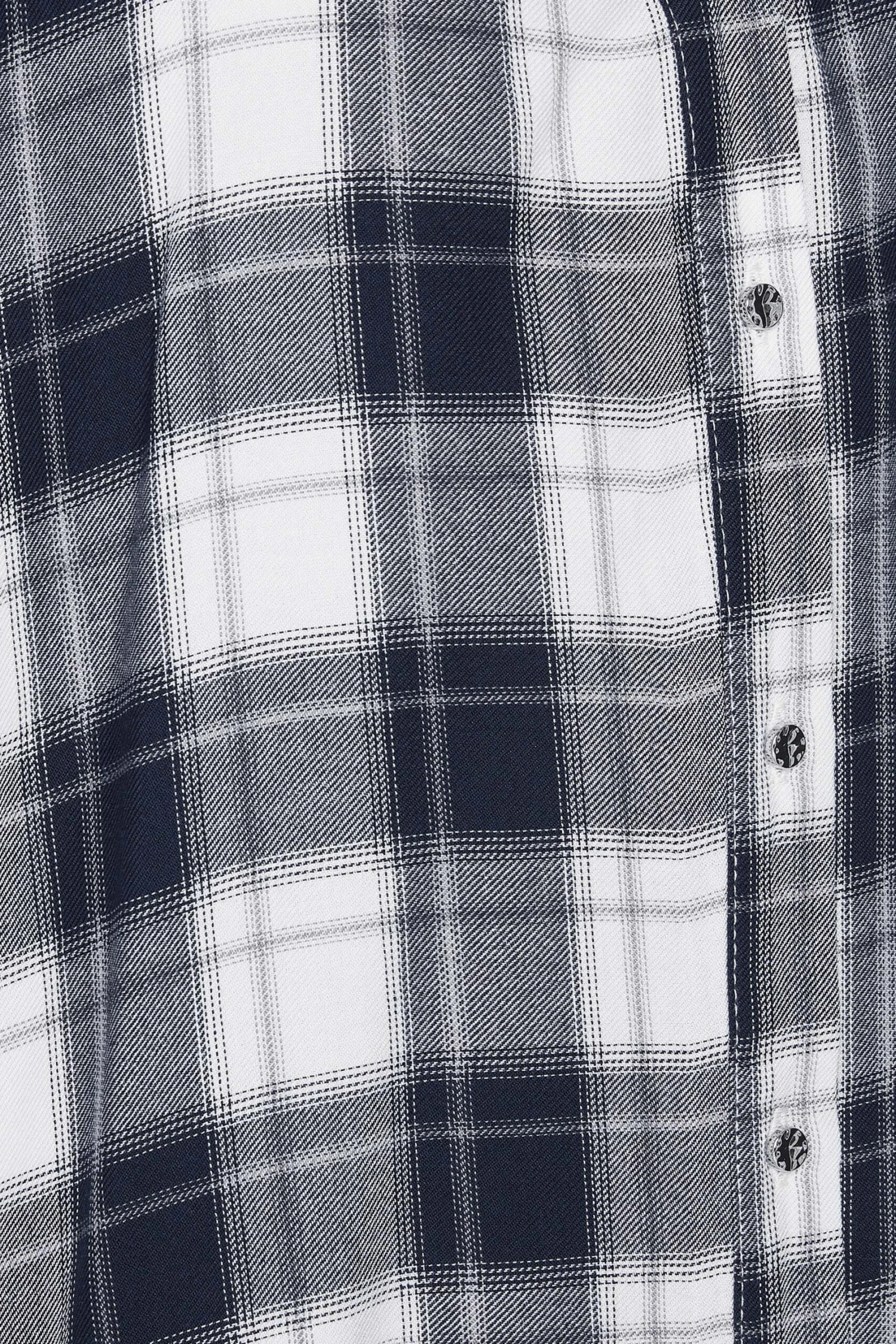 M&Co Blue Check Print Shirt 5 M&Co Blue Check Print Shirt - Image 5