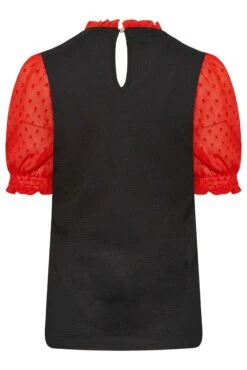 M&Co Black & Red Contrast Sleeve Blouse -M&Co Sales Store e54d8c61 6ac4 46 550261 Y scaled