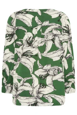 M&Co Green Floral Print 3/4 Sleeve Blouse -M&Co Sales Store e56726e1 8452 49 550483 Y scaled