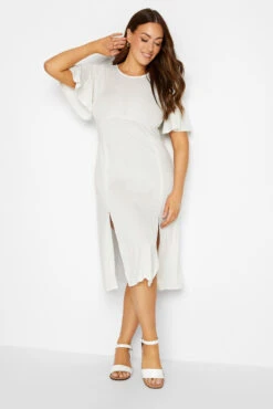 M&Co White Angel Sleeve Split Hem Midi Dress -M&Co Sales Store e5680203 7eae 48 550497 B scaled