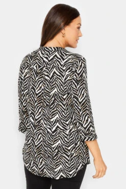 M&Co Black & Brown Animal Print Half Placket Jersey Shirt 9 M&Co Black & Brown Animal Print Half Placket Jersey Shirt -M&Co Sales Store e56db740 be97 4a 550203 C scaled