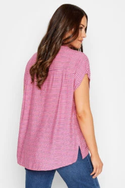 M&Co Pink Stripe Grown On Sleeve Top -M&Co Sales Store e57d517a 390f 42 550327 C scaled