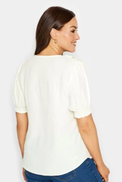 M&Co Ivory White Frill Front Blouse -M&Co Sales Store e59635b3 537a 44 550533 C scaled