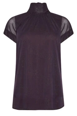 M&Co Dark Purple Tie Neck Blouse 12 M&Co Dark Purple Tie Neck Blouse -M&Co Sales Store e64bd66b bf82 47 550122 X scaled