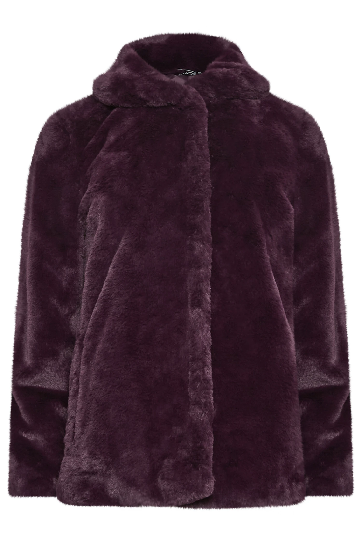 M&Co Berry Red Faux Fur Coat 6 M&Co Berry Red Faux Fur Coat - Image 6