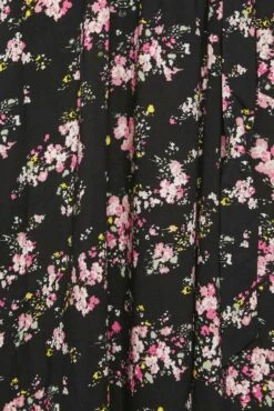 M&Co Black & Pink Floral Print Wrap Front Dress -M&Co Sales Store e7488193 25d5 42 500520 Z scaled