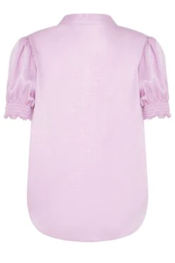M&Co Pink Frill Front Satin Blouse -M&Co Sales Store e771574f d90f 46 550180 Y scaled