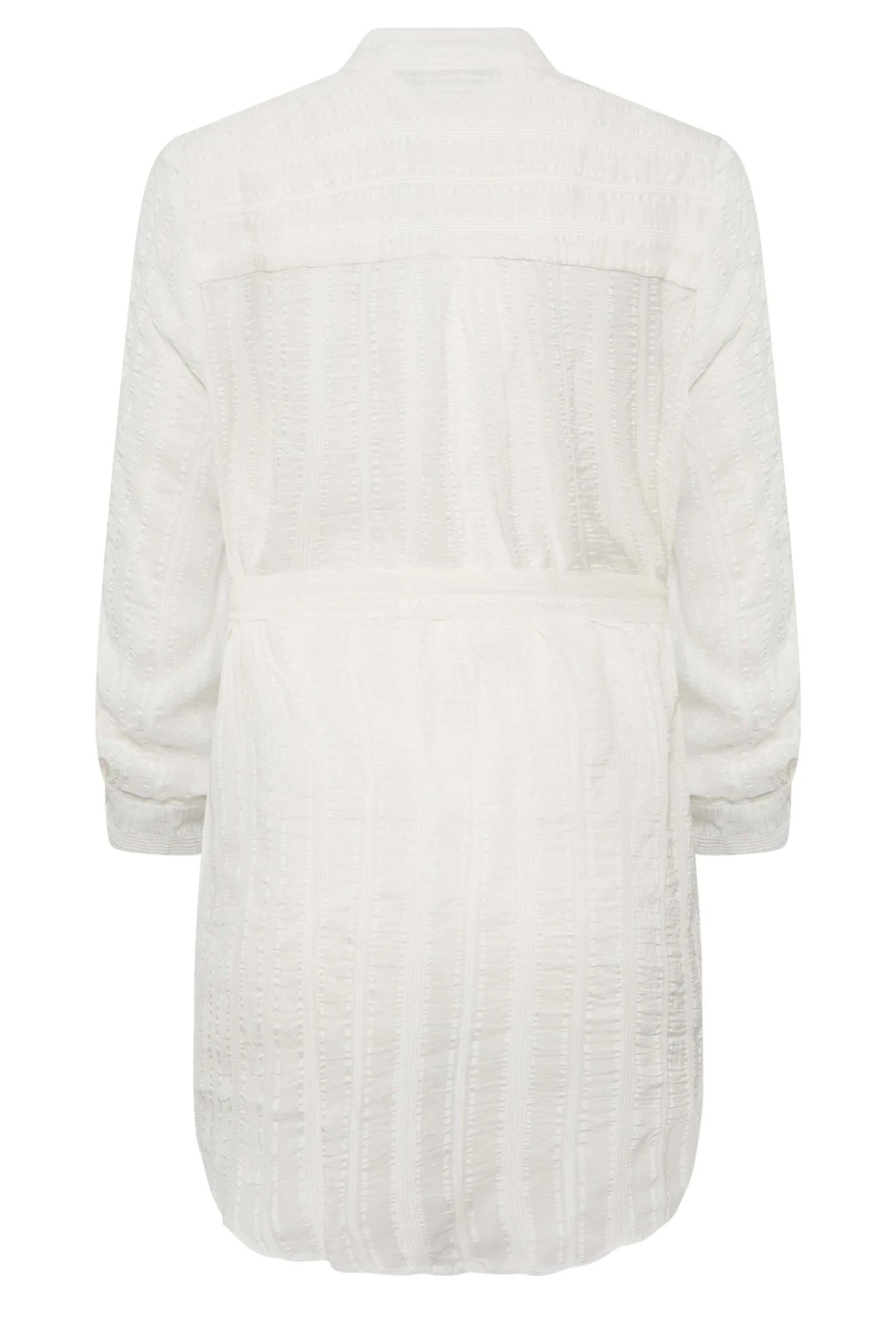 M&Co White Tie Waist Textured Tunic Shirt 7 M&Co White Tie Waist Textured Tunic Shirt - Image 7