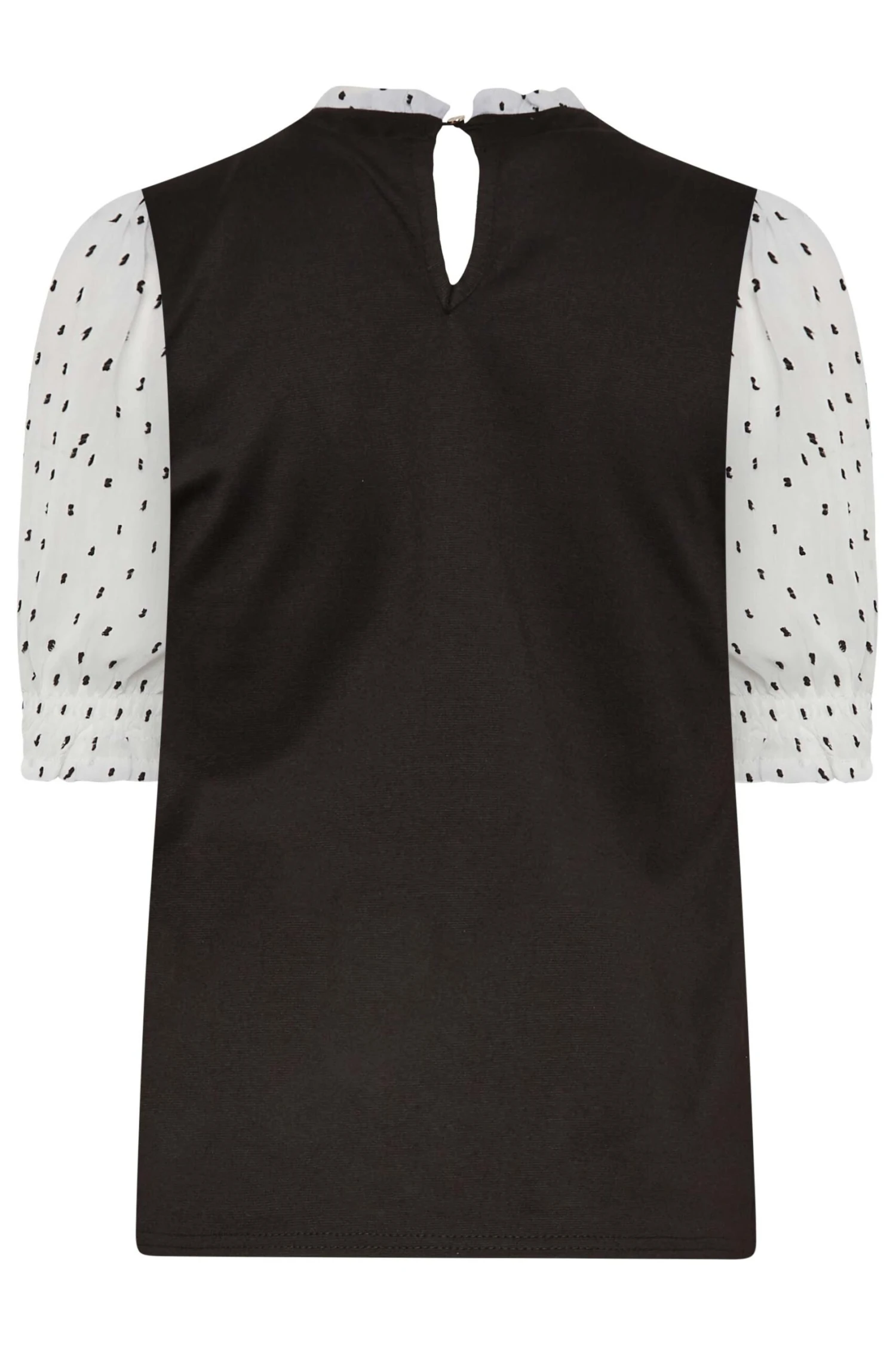 M&Co Black Dobby Sleeve Contrast Blouse 7 M&Co Black Dobby Sleeve Contrast Blouse - Image 7