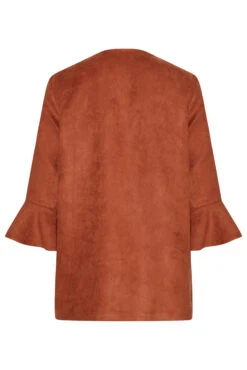 M&Co Brown Suedette Waterfall Jacket -M&Co Sales Store e886f844 b639 43 550109 Y scaled