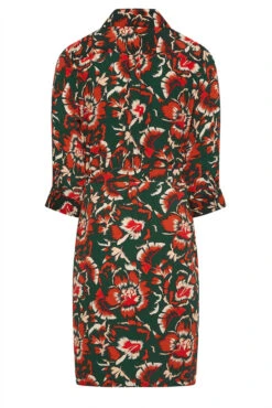 M&Co Green Floral Print Tie Tunic Shirt Dress -M&Co Sales Store e8fd5200 df2e 49 550608 Y scaled