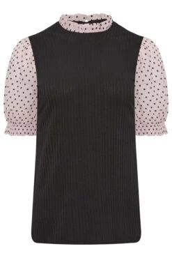 M&Co Pink Polka Dot Contrast Sleeve Blouse -M&Co Sales Store ef1f9dec ff9e 42 550260 X scaled
