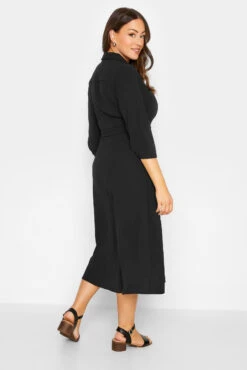 M&Co Black Textured Black Shirt Dress -M&Co Sales Store efb15e77 60c9 4f 550429 C scaled