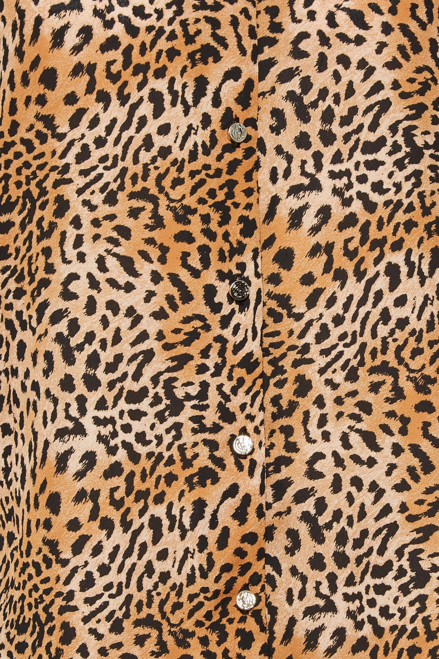 M&Co Brown Animal Print Frill Sleeve Button Through Blouse 5 M&Co Brown Animal Print Frill Sleeve Button Through Blouse - Image 5