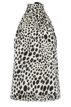 M&Co White Spot Print Halter Neck Blouse 12 M&Co White Spot Print Halter Neck Blouse -M&Co Sales Store f17da626 0139 49 550599 X scaled