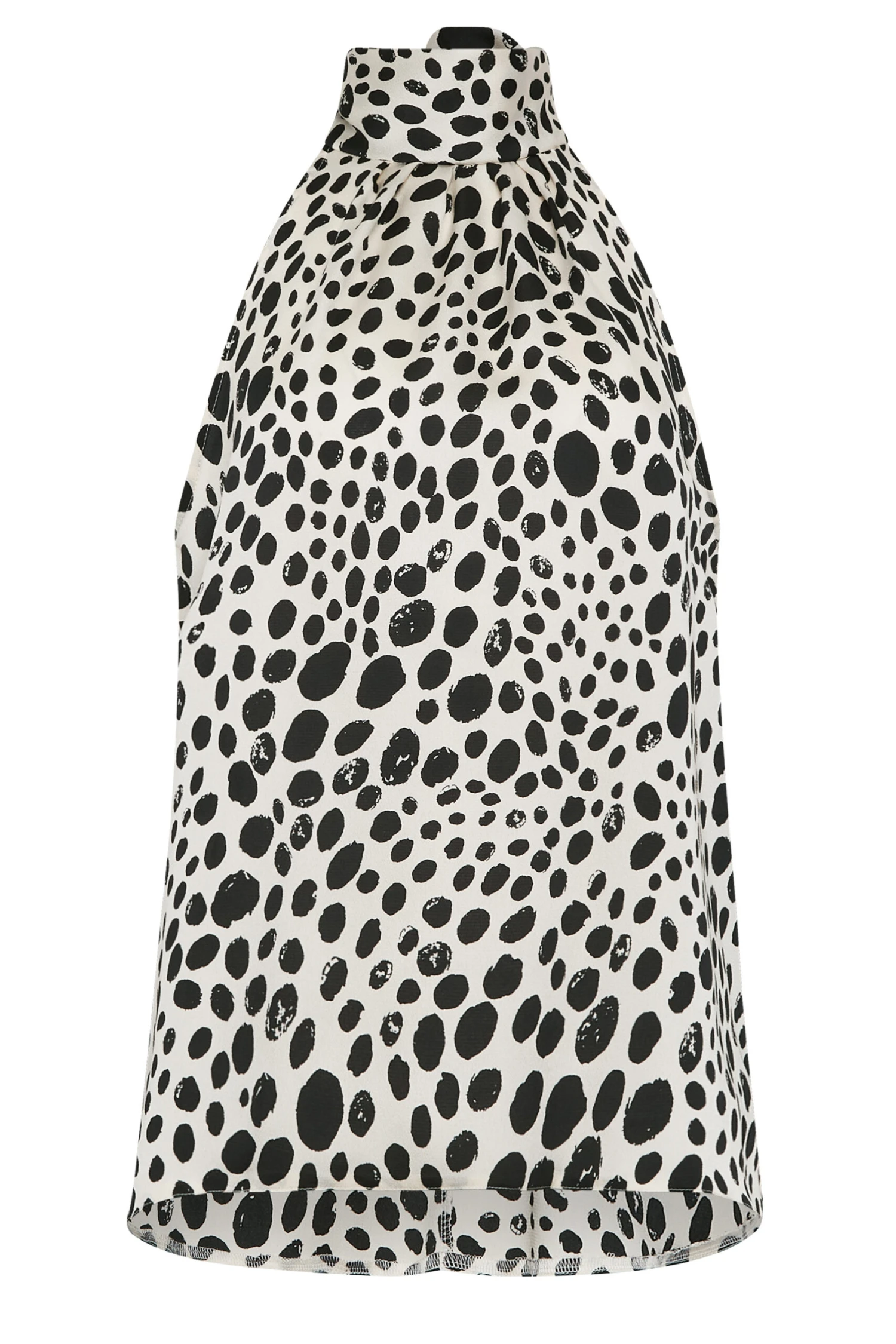 M&Co White Spot Print Halter Neck Blouse 6 M&Co White Spot Print Halter Neck Blouse - Image 6