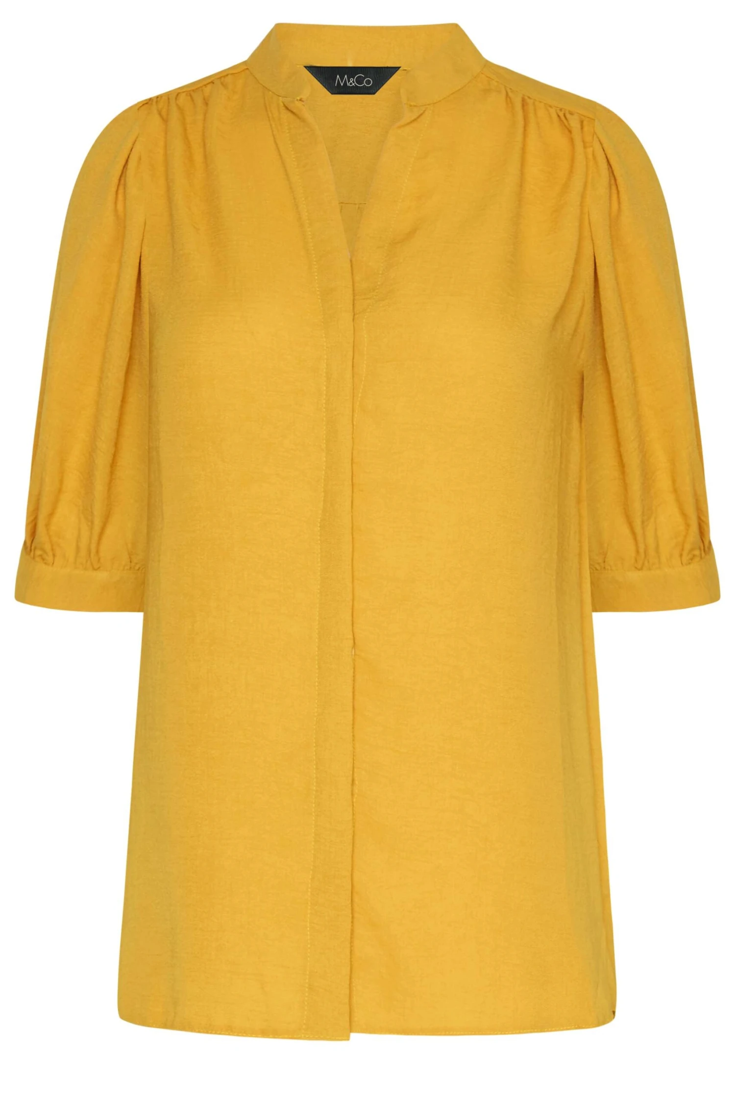 M&Co Yellow Short Sleeve Blouse 6 M&Co Yellow Short Sleeve Blouse - Image 6