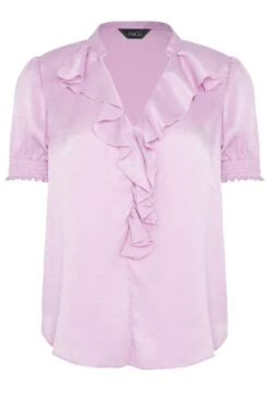 M&Co Pink Frill Front Satin Blouse -M&Co Sales Store f1e43579 91db 49 550180 X scaled