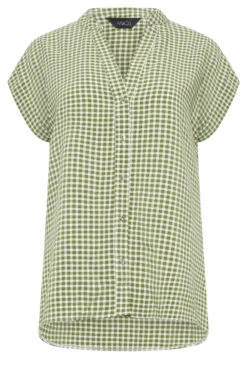 M&Co Khaki Green Gingham Short Sleeve Shirt 12 M&Co Khaki Green Gingham Short Sleeve Shirt -M&Co Sales Store f24e43b1 f27d 44 550336 X scaled