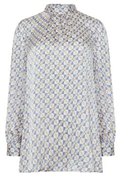 M&Co Blue Geometric Print High Neck Satin Blouse -M&Co Sales Store f27ad2b1 ec00 49 550074 X scaled