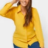 M&Co Yellow Button Through Tunic Shirt