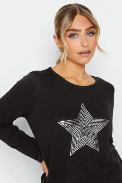 M&Co Black Sequin Star Soft Touch Jumper 10 M&Co Black Sequin Star Soft Touch Jumper -M&Co Sales Store f334621c 63e3 4e 500315 D scaled