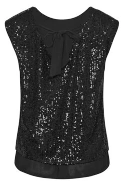 M&Co Black Sequin Tie Back Top 13 M&Co Black Sequin Tie Back Top -M&Co Sales Store f33e61ad 44e6 4a 550037 Y scaled