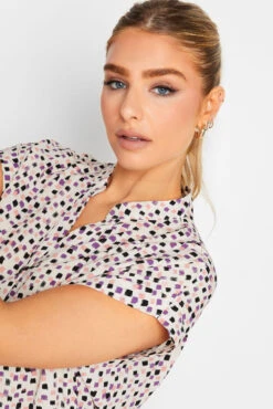 M&Co White Spot Print V-Neck Blouse -M&Co Sales Store f3efb933 b086 45 550652 D scaled