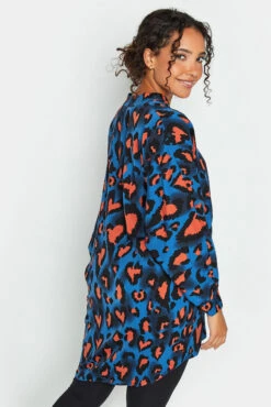 M&Co Cobalt Blue Leopard Print Blouse -M&Co Sales Store f47482f7 cb4f 42 550472 C scaled