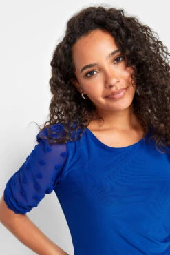 M&Co Blue Dobby Sleeve Blouse -M&Co Sales Store f6496a08 8bfb 4f 550095 D scaled