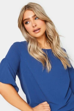 M&Co Cobalt Blue Frill Sleeve Blouse -M&Co Sales Store f6763596 eff4 40 550164 D scaled