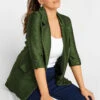 M&Co Khaki Green Textured Blazer