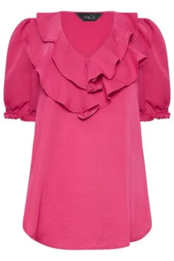 M&Co Hot Pink Frill Front Blouse -M&Co Sales Store f6e97735 c8e2 48 550604 X scaled