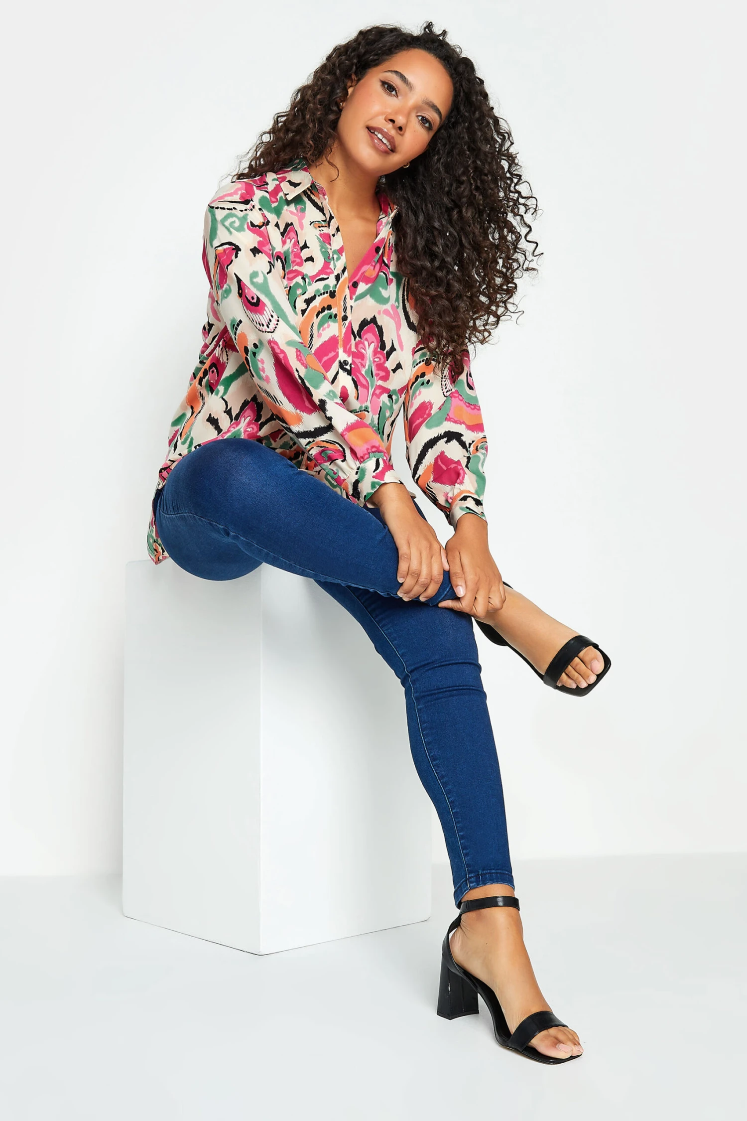 M&Co Pink Paisley Print Long Sleeve Shirt 2 M&Co Pink Paisley Print Long Sleeve Shirt - Image 2