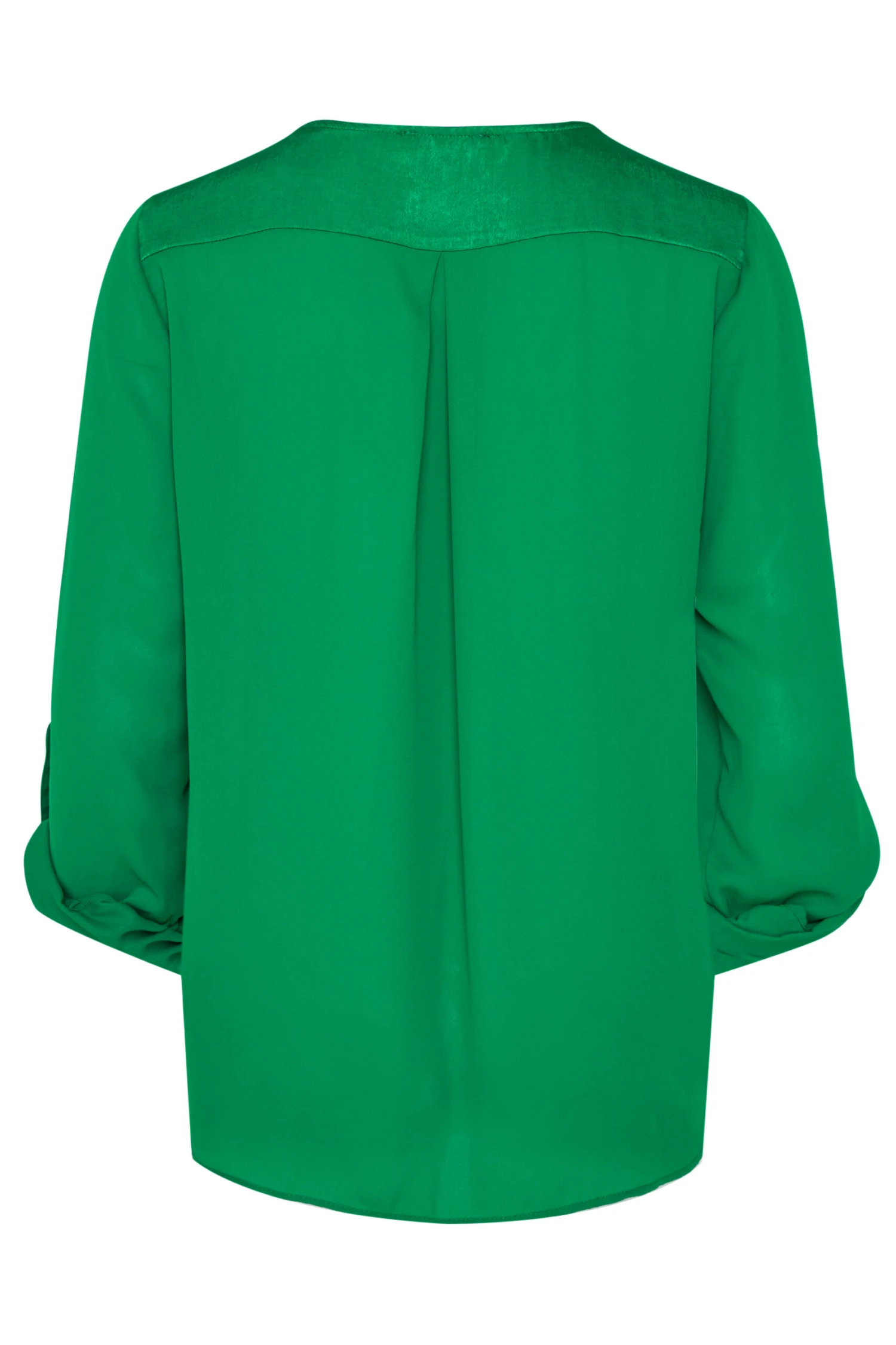 M&Co Green Satin Contrast Panel Shirt 7 M&Co Green Satin Contrast Panel Shirt - Image 7