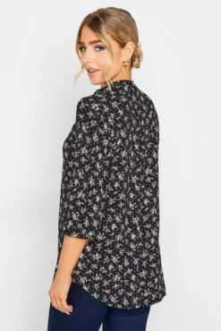 M&CO Black Floral Print Half Placket Jersey Shirt -M&Co Sales Store f8eefe40 53f3 4f 550140 C scaled